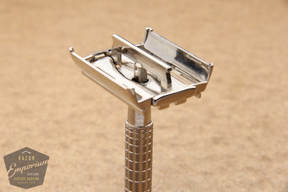 Gillette 1959 Flair Tip Super Speed Safety Razor E2 * Nickel REVAMPED