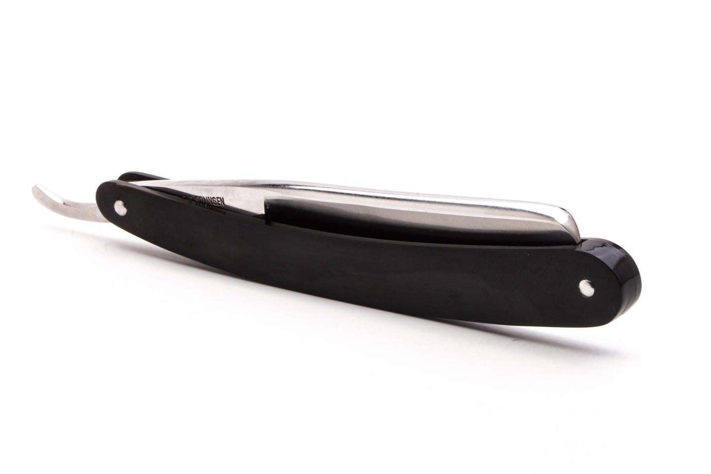 6/8" J.A Henckles Friodur Inox Stainless Steel Straight Razor | Black Horn Scales