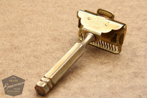 Gem 1912 // Gold Lined Handle Style Single Edge Safety Razor