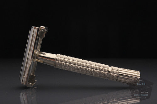 Gillette 1954 Flair Tip Super Speed Safety Razor * Nickel REVAMPED