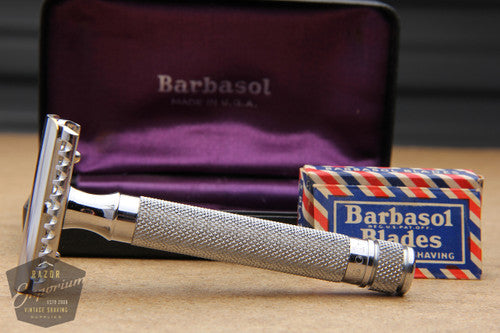 Barbasol Floating Head DE Safety Razor in Orig. Leather Case